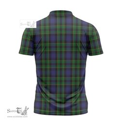 ScotsTee Shop Scottish Mowat Clan Tartan Zipper Polo Shirt