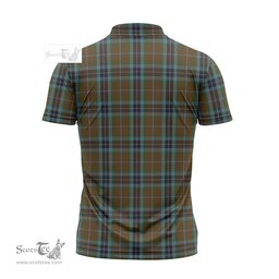 ScotsTee Shop Scottish MacTavish Hunting Clan Tartan Zipper Polo Shirt
