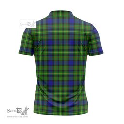 ScotsTee Shop Scottish Rollo Modern Clan Tartan Zipper Polo Shirt