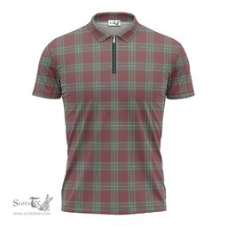 ScotsTee Shop Scottish MacGregor Hunting Ancient Clan Tartan Zipper Polo Shirt