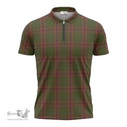 ScotsTee Shop Scottish MacGillivray Hunting Clan Tartan Zipper Polo Shirt