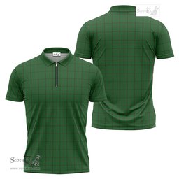 ScotsTee Shop Scottish Mar Tribe Clan Tartan Zipper Polo Shirt