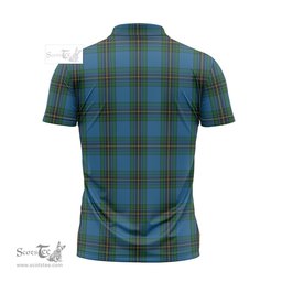 ScotsTee Shop Scottish Murray of Elibank Clan Tartan Zipper Polo Shirt