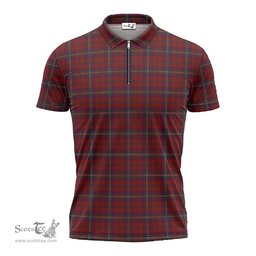 ScotsTee Shop Scottish McClure Clan Tartan Zipper Polo Shirt
