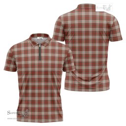 ScotsTee Shop Scottish McBrayer Dress Clan Tartan Zipper Polo Shirt