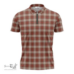 ScotsTee Shop Scottish McBrayer Dress Clan Tartan Zipper Polo Shirt
