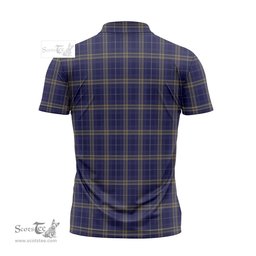 ScotsTee Shop Scottish Rhys of Wales Clan Tartan Zipper Polo Shirt