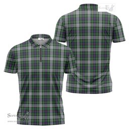 ScotsTee Shop Scottish MacKenzie Dress Clan Tartan Zipper Polo Shirt