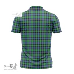 ScotsTee Shop Scottish Murray of Atholl Ancient Clan Tartan Zipper Polo Shirt