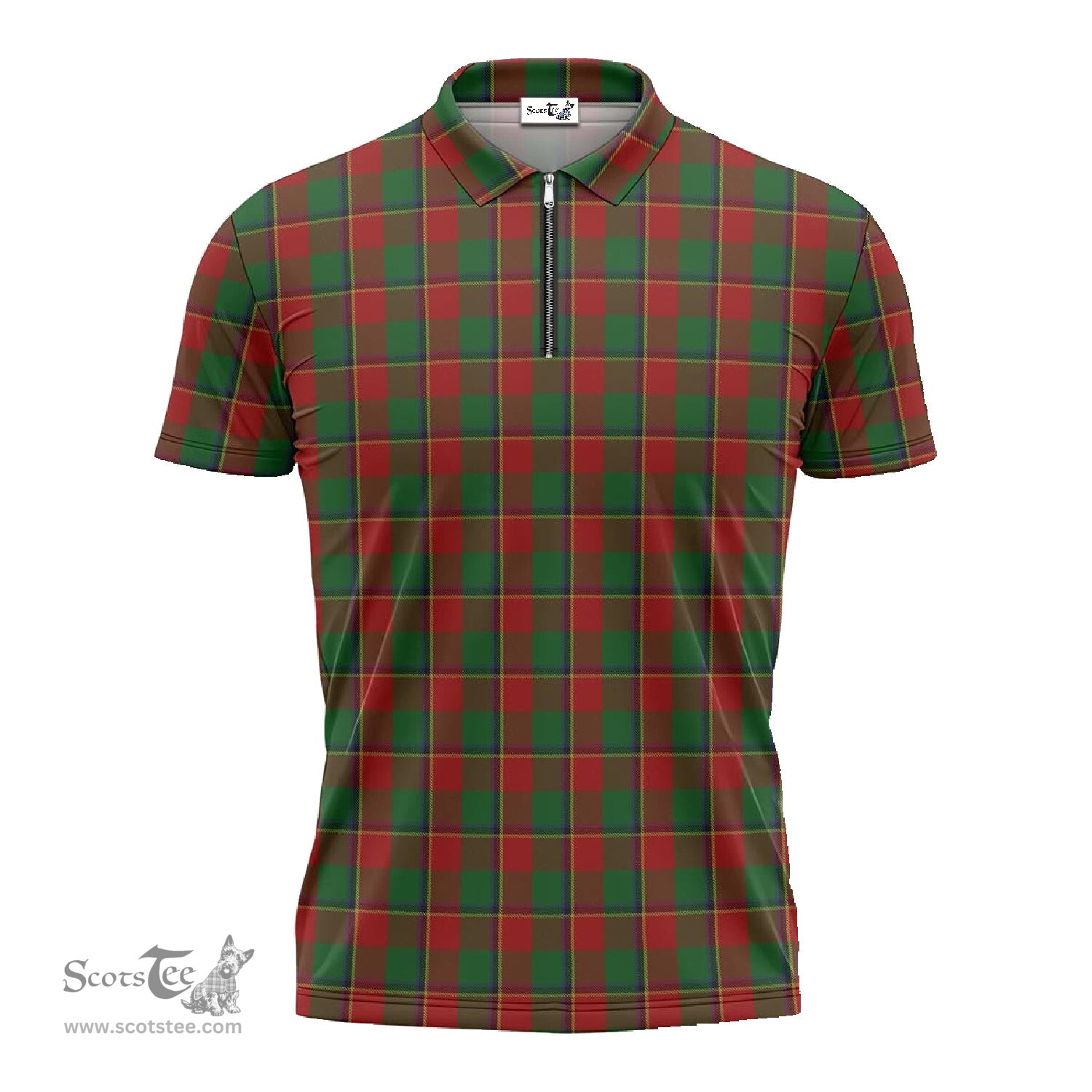 ScotsTee Shop Scottish Turnbull Dress Clan Tartan Zipper Polo Shirt