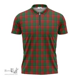 ScotsTee Shop Scottish Turnbull Dress Clan Tartan Zipper Polo Shirt
