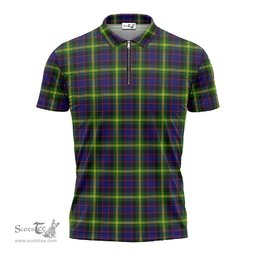 ScotsTee Shop Scottish Watson Modern Clan Tartan Zipper Polo Shirt