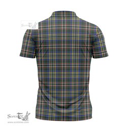 ScotsTee Shop Scottish Scott Green Modern Clan Tartan Zipper Polo Shirt