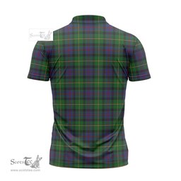 ScotsTee Shop Scottish Tait Modern Clan Tartan Zipper Polo Shirt