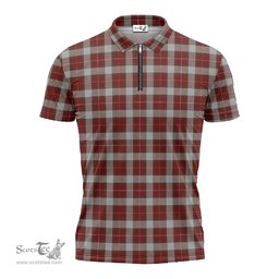 ScotsTee Shop Scottish MacFie Dress Clan Tartan Zipper Polo Shirt