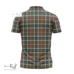 ScotsTee Shop Scottish Thomson Hunting Modern Clan Tartan Zipper Polo Shirt