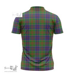 ScotsTee Shop Scottish Stewart of Appin Hunting Modern Clan Tartan Zipper Polo Shirt