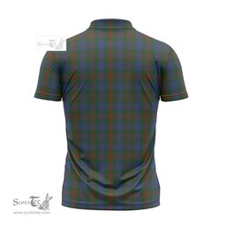 ScotsTee Shop Scottish Buchanan Hunting Clan Crest Tartan Zipper Polo Shirt