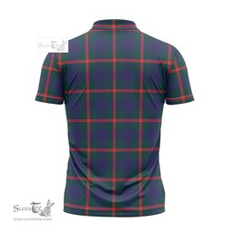 ScotsTee Shop Scottish Agnew Modern Clan Crest Tartan Zipper Polo Shirt