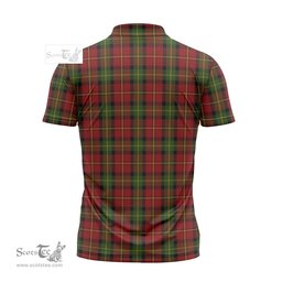 ScotsTee Shop Scottish Blackstock Red Dress Clan Crest Tartan Zipper Polo Shirt