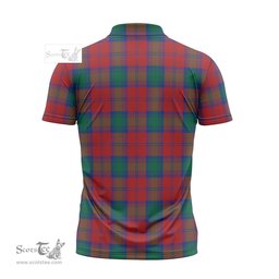 ScotsTee Shop Scottish Auchinleck Clan Crest Tartan Zipper Polo Shirt