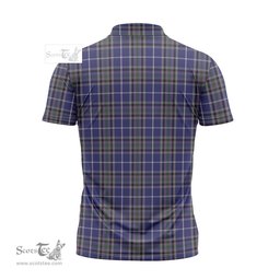ScotsTee Shop Scottish Alexander of Menstry Clan Crest Tartan Zipper Polo Shirt