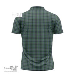 ScotsTee Shop Scottish Arbuthnot Clan Crest Tartan Zipper Polo Shirt