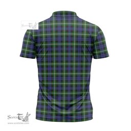 ScotsTee Shop Scottish Baillie Modern Clan Crest Tartan Zipper Polo Shirt