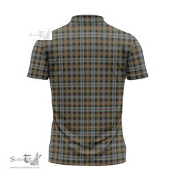 ScotsTee Shop Scottish Farquharson Weathered Clan Crest Tartan Zipper Polo Shirt