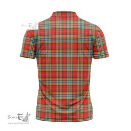 ScotsTee Shop Scottish Chattan Clan Crest Tartan Zipper Polo Shirt