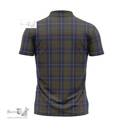 ScotsTee Shop Scottish Douglas Brown Clan Crest Tartan Zipper Polo Shirt