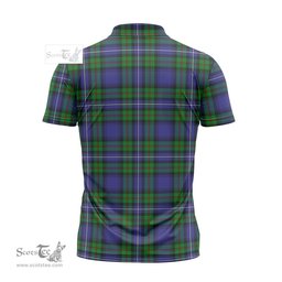 ScotsTee Shop Scottish Donnachaidh Clan Crest Tartan Zipper Polo Shirt