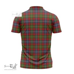 ScotsTee Shop Scottish Forrester or Foster Clan Crest Tartan Zipper Polo Shirt