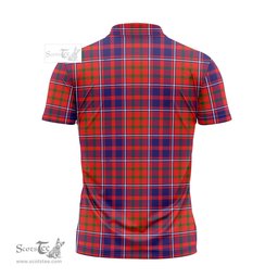 ScotsTee Shop Scottish Cameron of Lochiel Modern Clan Crest Tartan Zipper Polo Shirt