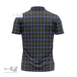 ScotsTee Shop Scottish Galbraith Modern Clan Crest Tartan Zipper Polo Shirt
