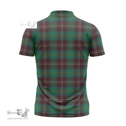 ScotsTee Shop Scottish Chisholm Hunting Ancient Clan Crest Tartan Zipper Polo Shirt
