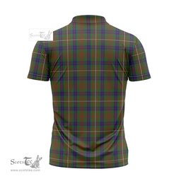 ScotsTee Shop Scottish Fraser Hunting Clan Crest Tartan Zipper Polo Shirt