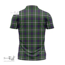 ScotsTee Shop Scottish Farquharson Dress Clan Crest Tartan Zipper Polo Shirt
