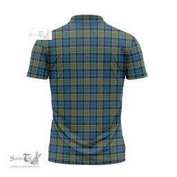 ScotsTee Shop Scottish Colquhoun Ancient Clan Crest Tartan Zipper Polo Shirt