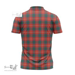 ScotsTee Shop Scottish Chisholm Ancient Clan Crest Tartan Zipper Polo Shirt