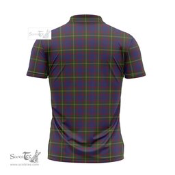ScotsTee Shop Scottish Durie Clan Crest Tartan Zipper Polo Shirt