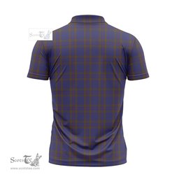 ScotsTee Shop Scottish Elliot Clan Crest Tartan Zipper Polo Shirt