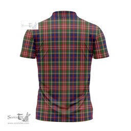 ScotsTee Shop Scottish Christie Clan Crest Tartan Zipper Polo Shirt