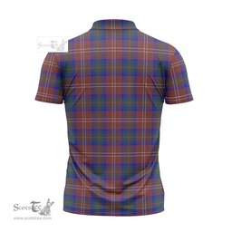 ScotsTee Shop Scottish Chisholm Hunting Modern Clan Crest Tartan Zipper Polo Shirt