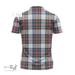 ScotsTee Shop Scottish Dennistoun Clan Crest Tartan Zipper Polo Shirt