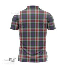 ScotsTee Shop Scottish Fraser Red Dress Clan Crest Tartan Zipper Polo Shirt