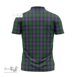 ScotsTee Shop Scottish Galbraith Clan Crest Tartan Zipper Polo Shirt