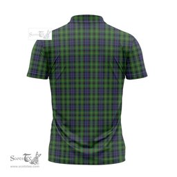 ScotsTee Shop Scottish Campbell of Breadalbane Clan Crest Tartan Zipper Polo Shirt