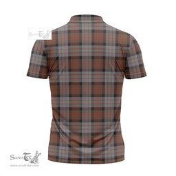 ScotsTee Shop Scottish Cameron of Erracht Weathered Clan Crest Tartan Zipper Polo Shirt