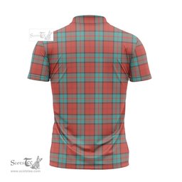 ScotsTee Shop Scottish Dunbar Ancient Clan Crest Tartan Zipper Polo Shirt